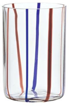 Zafferano Verre Tirache en Verre Borosilicate Bicolore Bleu améthyste boîte de 6 pièces