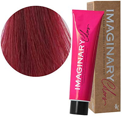 The Imaginary Colors | Coloración Permanente Vegana con Ácido Hialurónico | Cobertura 100% | Color Rojo y Violeta R-5.6 Castaño Claro Rojo Extremo - 100 ml (Pack de 3 uds.)