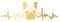 Finest Folia Aufkleber Herzschlag Tiere Breite 27cm Lifeline Heartbeat Deko Sticker Selbstklebend für Auto Kühlschrank Laptop Autoaufkleber K150 (Gold, 10 Französische Bulldogge)