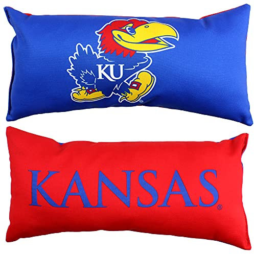 College Covers Kansas Jayhawks Kissen, 40,6 x 20,3 cm, einfarbig