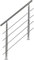 EINFEBEN Barandilla de acero inoxidable para escaleras, balcones, balaustradas, 80 cm, con 4 travesaños, para escalera interior, balcón, entrada a casa