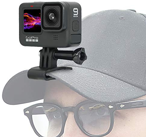 SUREWO Baseball Hat Clip Mount Baseball Cap Clamp Quick Release Mount Compatible with GoPro Hero 13 12 11 10 9 8 7 6 5 Black,DJI Osmo Action 5 Pro/4/3,AKASO/Crosstour/Campark and Most Action Camera
