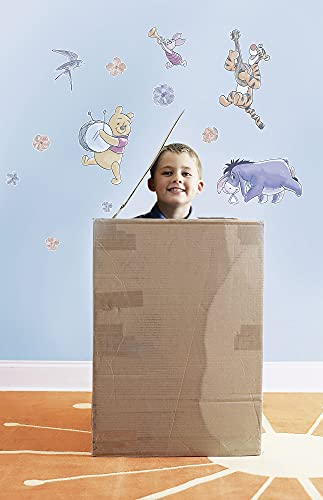 Komar Disney Wandtattoo Winnie The Pooh - Flowers & Music - 50 x 70 cm (Breite x Höhe) - 12 Teile - Deco-Sticker, Wandaufkleber, Wandsticker, Wanddeko, Kinderzimmer - 14108h