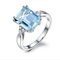 HCMA Anillos de Piedras Preciosas de topacio Azul para Mujer, Anillo de Plata, Compromiso de Boda romántico, joyería Fina, Regalo de Fiesta