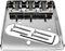 Telecaster Bridge LQ Industrial 1 Set Silberbrücke Bausatz mit 3 Messing-Sätteln, Set für Fender, Telecaster, Tele, Vintage, E-Gitarre