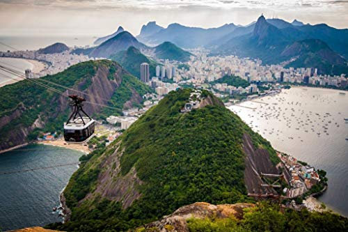 Fabulous Poster Plakat Rio De Janeiro aus der Höhe Telephärisch