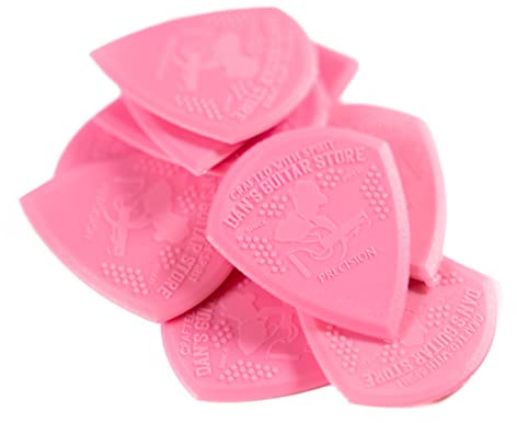 The Precision Pick - 10-Pack - Premium high grip extra precision high visibility plectrums from Dans Guitar Store (Precision Pick Pink, 1.5mm Medium-Small)