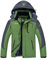 YSENTO Herren Winter Fleecejacke Warm Softshelljacke Wasserdicht Outdoor Skijacke verdickt Snowboardjacke(Grün,S)