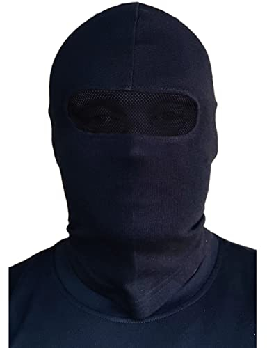 PG Wear PGwear Sturmhaube Streifen und Uni viele Farben (schwarz mit Netz), S-M