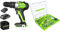 Greenworks 24V 60Nm Cordless Hammer Drill Kit with 2Ah Batteries, Charger and Drill/Driver bits (extensive Set of 90 Pieces Suitable for All Drills and Cordless Screwdrivers)