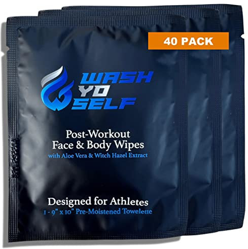 Wash Yo Self Body Wipes - Individually Packaged Disposable Wet Wipes for Kids and Adults – 40 pack