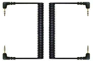 Ersatz gewickelt SC2 Kabel 3,5 mm Stereo TRS Stecker an 3,5 mm männlich Stereo TRS Ausgang Anschluss Kabel Verbindet Audio Mixer/Mikrofone zu Kamera/Blockflöten 2 Stück
