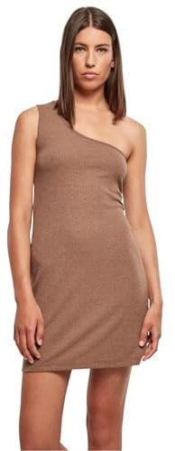 Urban Classics Damen Kleid Ladies Rib One Shoulder Dress darkkhaki XL