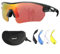 OUTDOORSPARTA Lunette De Cyclisme (7. Cadre Gris, Lentille Rouge)