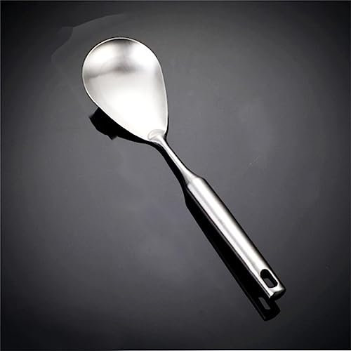Utensilios de cocina de acero inoxidable 304 con mango largo para wok, cuchara antiadherente, accesorios de cocina (G)