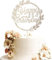 SYKYCTCY 1 Pack Happy Birthday Cake Topper Wooden Leaves Wreath Birthday Cake Pick Decoration for Celebrating Happy Birthday Party Cake Decorations Supplies