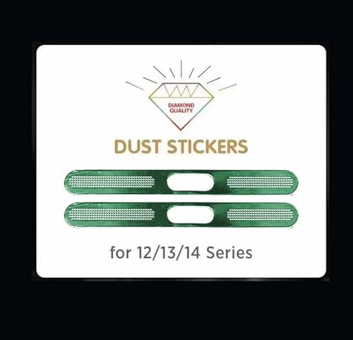 Mizi [4 Pack Metal Speaker Mesh Anti Dust Proof Adhesive Sticker for iPhone 16/15 / 14/13 / 12 Series - Green