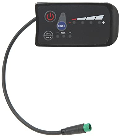 Fockety Bedienfeld, Wasserdicht 5 Pin Schnittstelle ABS-Gehäuse LED-Anzeige Elektrofahrrad Anzeige Messgerät Universal Fahrrad-Geschwindigkeitsmesser