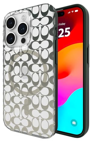 Coach Schutzhülle für iPhone 15 Pro, kompatibel mit MagSafe – Signature Ombre Deep Forest