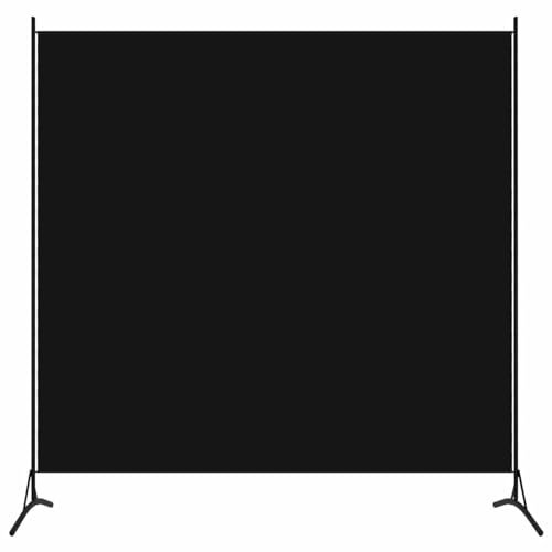 ZEYUAN 1-TLG. Raumteiler, Trennwand, Paravent, Sichtschutz, Umkleidekabine, Spanische Wand, Schwarz 175x180 cm