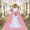 MODFUNS Gangläufer für Hochzeiten, Pailletten-Gangläufer, 1,2 x 6,8 m, Rosa-Gold, glitzernder Teppichläufer für Party, glitzernd, für drinnen und draußen, Strandteppich, Teppich für Party, Bankett,