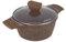 KASANOVA Casseruola 20 cm antiaderente 0 grassi con coperchio marrone Cottura