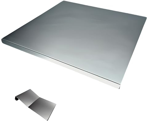 Vulcan Inox | Spianatoia in acciaio inox con tarocco taglia impasto | MADE IN ITALY (40 x 44 x 2)