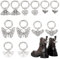 PH PandaHall 12 Stück 6 Stile Gothic Punk Schuhanhänger 1.7~2.4'' Schmetterlings Schuhanhänger In Herzform Stiefelanhänger Mit Federringen Für Sneaker Sandalen Halloween Platin Farbe