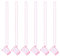 Bekecidi 6 Pcs Shot Glasses with Necklaces, Hen Party Mini Plastic Cups with Necklace on Beaded Reusable Cute Cups for Bachelorette Decorations Theme Party Supplies (Pink)