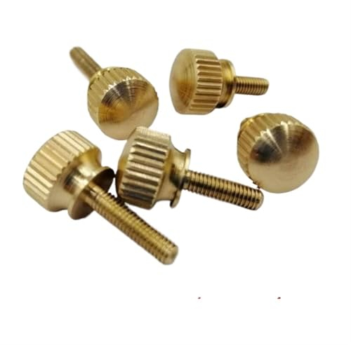 OZDYT 5 STÜCKE M3 M4 M5 M6 Handfest Messing Rändelschrauben Kupfer Twist Rändelschrauben Computer Chassis Bolzen Daumenschraube A1(12mm,M4)