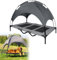 UISEBER Hundebett Erhöhtes Haustierbett 122 x 92 x 102 cm Hundeliege Outdoor mit Überdach für große Hunde bis 60 kg Wasserdicht Hundebetten für Innen und Außen Grau +Schwarz【XL】