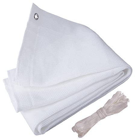 Toldo parasol de 2 x 3 m, color blanco, para jardín, patio, plantas, lona de malla transpirable con protección (1/2/3/4/5 m)