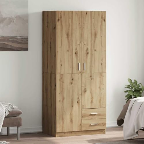 Willood Kleiderschrank Artisan-Eiche 80x52x180 cm Holzwerkstoff