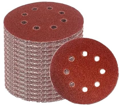 Papier abrasif 8 trous 125 mm Travail du bois Disque de ponçage en métal Outil de polissage abrasif grain 40/1000/2000 disques abrasifs, 50 pièces, grain 3000