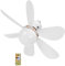Socket Fan Light with Remote, Screw in Ceiling Fans with Lights, 3 Colors 3000K-6500K Dimmable Light Bulb Fan for E26/E27 Base, Small Ceiling Fan Light for Bedroom, Kitchen, Garage, Small Room