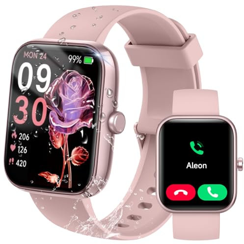 Smartwatch Donna Uomo con Chiamate Bluetooth, 1.83'' Orologio Impermeabile IP68, 110+ Modalità Sportive, Monitoraggio Frequenza Cardiaca SpO2 Sonno, Notifiche WhatsApp, Compatibile con Android iOS PK