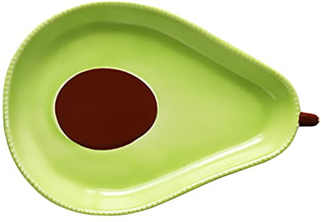 IMIKEYA Avocado Teller Keramik Geschirr Vorspeisenteller Dessertplatte Mittelgroß Glatte Oberfläche Vielseitig Für Obst Snacks Salate