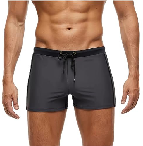 Générique Tenue Sexy Homme Maillot Bain 4XL Boardshort Homme Grande Taille Fantaisie Noir Push up Short de Bain Long Gris 3XL