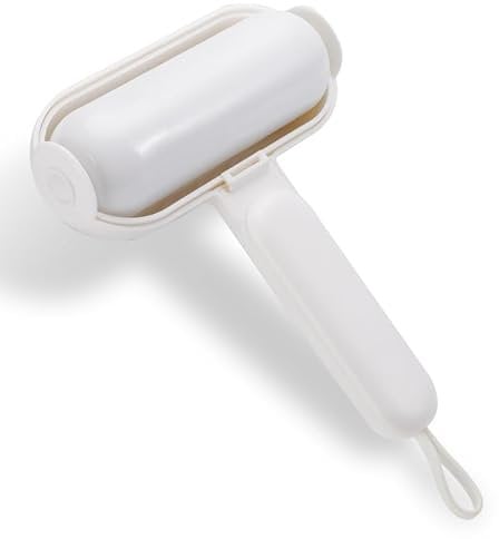 GWJX Rullo levapelucchi riutilizzabile, adesivo lavabile, portatile, per rimuovere i peli di animali, compatto, portatile, per vestiti, viaggi, casa （bianco)