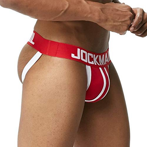 JOCKMAIL Jockstrap Herren Baumwolle Sportunterwäsch Atmungsaktiv Slips Athletic Supporters Sport Unterhosen