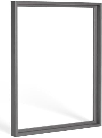 Bildershop-24 Schattenfugenrahmen Lamia 90x100cm Dunkelgrau Selbstmontage Bausatz DIY