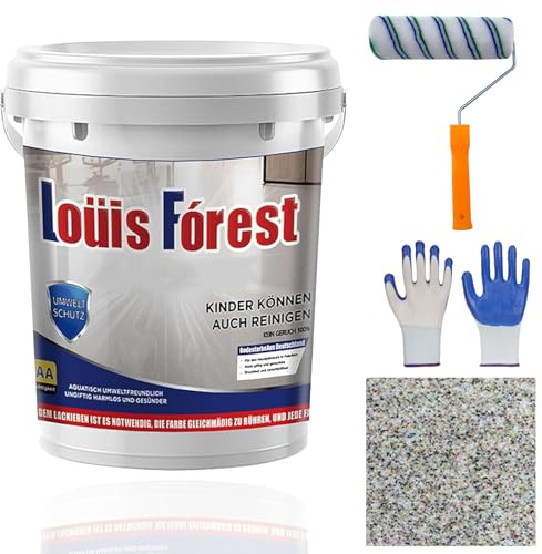 Gienslru Vernice Epossidica per Pavimenti in Sabbia Colorata, Vernice Epossidica Louis Forest per Pavimenti, Vernice Epossidica per Pavimenti in Cemento, Rivestimento per Pavimenti in Resina