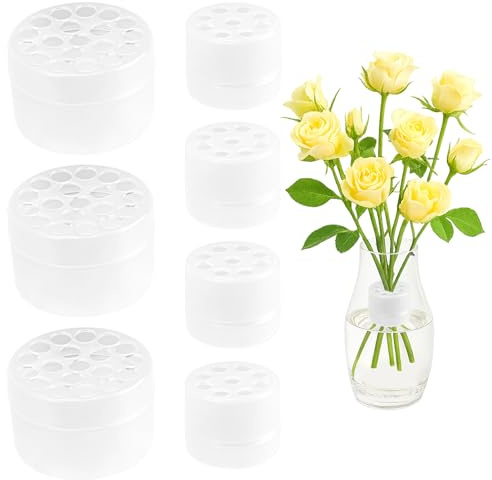 7 Stk Blumenstielhalter Blumenhalter für Ikebana Twister,Spirale DIY Blumenhalter Blumenarrangement Halter für Ikebana Vase,Spiral Blumenstrauß Stielhalter,Transparenter Spiralstielhalter für Blumen