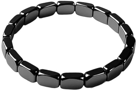 Hämatit Armband Herren - Naturliches Hämatit-Mineralarmband Zur Steigerung Von Selbstvertrauen & Konzentration, Stilvolles Accessoire 2025, Ehemann Freund Für Business, Sport, Alltag Und Meditation