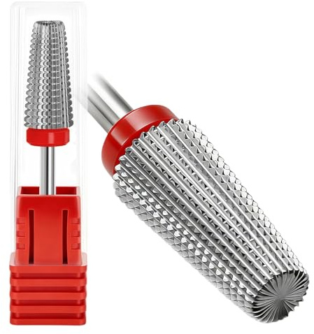 Ceriselle Nagelfräser Aufsätze, 3/32 Carbide Nail Drill Bits, 5 en 1 Cortador de Cutícula para Diseño de Uñas, Eliminador de Gel, Manicura Pedicura Pulido (Fino - F)