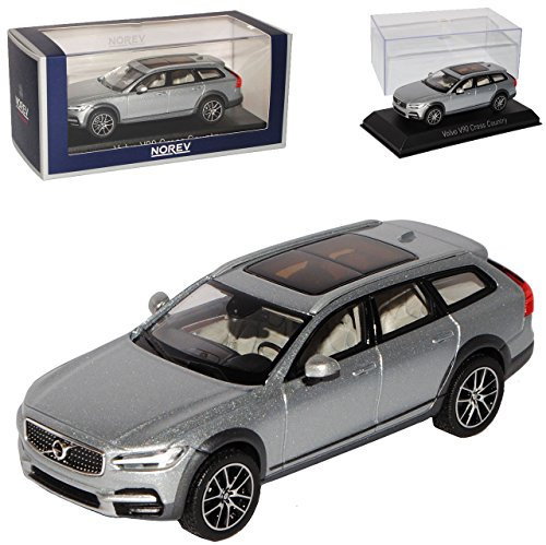 Norev Volvo V90 Cross Country Kombi Silber Ab 2016 1/43 Modell Auto mit individiuellem Wunschkennzeichen