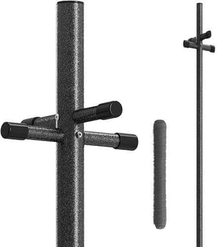 AQS INTERNATIONAL - Galvanised Clothes Post Line Airer with Socket - Washing Line Pole, Post 30M PVC Laundry, Dryer, H 2.4 M/8ft