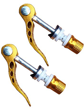 DAZISEN Bike Seat Post Clamp - Quick Release Bicycle Accessories Lightweight and Durable,Yellow,60 * 65mm