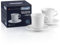 Delonghi 2x Cappuccino Cups 270 ml Tognana Porcelain White Ceramic + Saucers