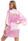Vlazom Kimono Femme Bride Satin Peignoir Mariee Bridemaid Robe de Chambre ,XXL,Rose Vif pour Bridemaid